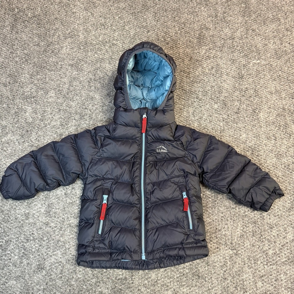 L.L. Bean 12-18 Month Ultralight 650 DownTek Jacket Navy Hooded Water Resistant